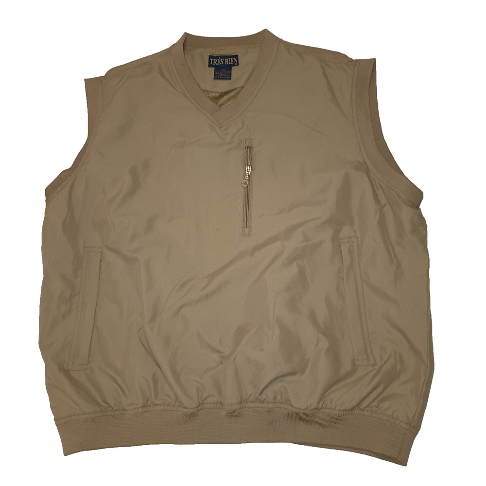 Très Bien Men’s Brown Sleeveless V‑Neck Vest Size XL M002